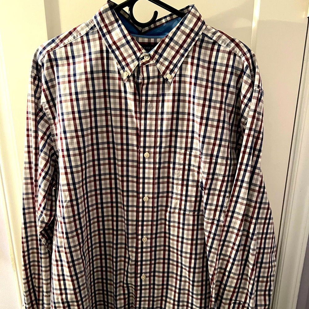 Blue, purple and gray mens XL long sleeve shirt